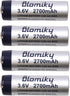 Blomiky 4 Pack 3.6V 2700mAh ER14505 Lithium AA Size Li-SOCL2 Battery for Smart Electronic Sensors