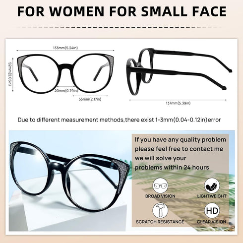 OCCI CHIARI Large 2.25 Reading Glasses - Designer Readers for Women (1.0 1.25 1.5 1.75 2.0 2.25 2.5 2.75 3.0 3.5)
