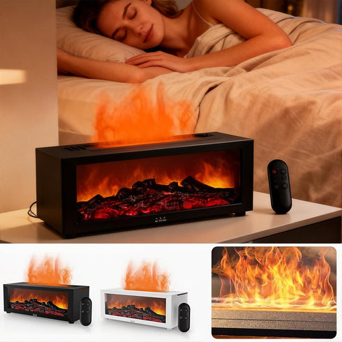 Humidifier,220ml Sakerplus Oil Aroma Diffuser, Fireplace Flame Aroma Diffuser & Capacity LED Essential Oil Diffuser