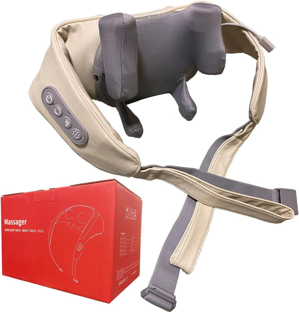Neck and Shoulder Heat Massage, Cordless Deep Tissue 6D Expert Kneading Massage, Constant Temperature Heating, Wide