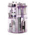 Rotating Makeup Organizer for Vanity, Adjustable Spinning Tray, Cosmetic Display Case with Brush Holder & Perfume Tray