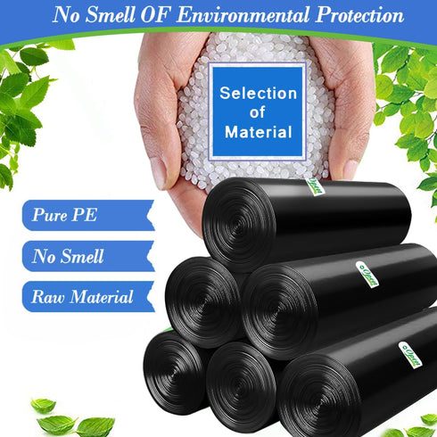 Hommaly 1.5 200 Bags(Fit1.3-1.6 1.3 1.5 1.6 5-6 Gallon pcs Small Black Trash Gal), Strong Gallon Gallon Gallon Garbage