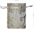 100pcs Sheer Organza Favor Bags for Wedding Baby Shower, Rattan Print Drawstring Pouches, 4x6 inch, White