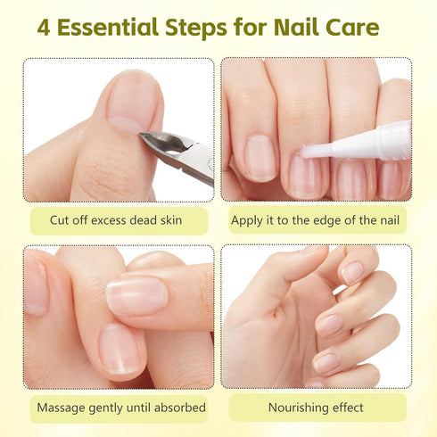 Radiant Nail Growth Oil Pen GIL, 4PCS Cuticle Oil for Nails, Nail Strengthener, Moisturize & Nourish Nail Care