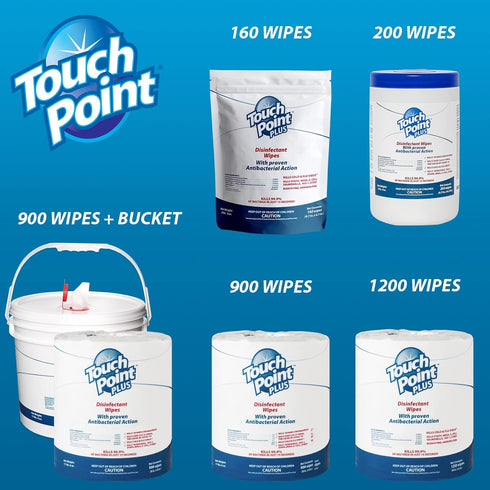 Plus Disinfectant Wipes Canister, 200 Wipes, Pre-Saturated for Industrial, Fitness, Office, Home Cleaning