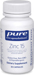 Pure Encapsulations Zinc 15 mg - Zinc Picolinate Supplement for Immune System Support, Growth & Development - 30
