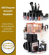 SUNFICON 360 Rotation Makeup Organizer, Crystal Clear Acrylic Cosmetic Storage Holder for Bathroom and Vanity