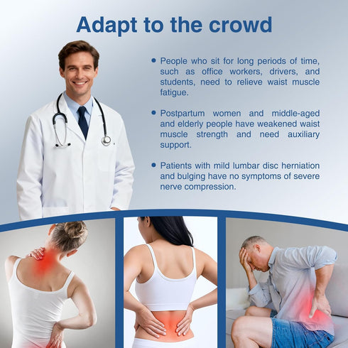 teepten Back Stretcher for Lower Back Pain Relief, Adjustable Lumbar Traction Device, Ergonomic Spine Board