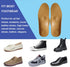 Thin Leather Insoles for Men, Arch Support for Pain Relief from Heel Spurs and Plantar Fasciitis, Brown, Women's