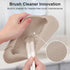 Travel Makeup Brush Holder, Upgrade Khaki Silicone Cosmetic Face Brushes Case, Magnetic Anti-fall Out Makeup Tools