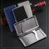 tlhaoa 14 120s 120mm) Cigarette Case Stylish Leather Surface Metal Box for Cigarettes Cigarette Box Double Sided Spring