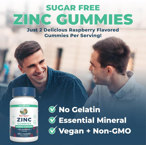 Zinc Gummies by MaryRuth's - Immune Support Supplement for Overall Health, Vegan, 30 Servings