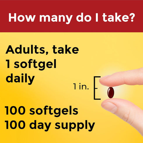 Nature Made Krill Oil 500mg, Superior Absorption with Astaxanthin, Omega 3s for Heart Health, 100 Softgels