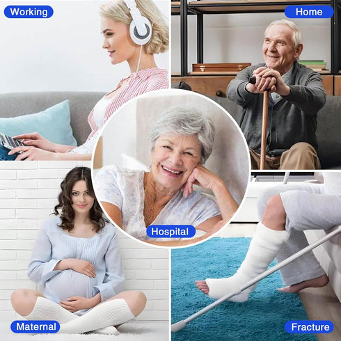 Ioryzek 2 Walking Boot Socks air Cam Walker Cast Socks Pairs Fracture Boot Brace Sock Surgical Orthopedics Sock for Men