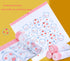 4 Gallon Trash Bags, Drawstring Small Trash Bags 1.1mil Thick for Bathroom, Kitchen, Bedroom, Office (White-Pink, 75