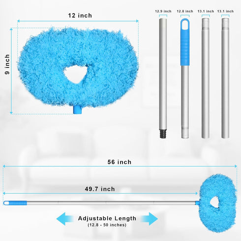 Storystore Ceiling Fan Cleaner Duster: Adjustable 13 to 49.7 Inches with Extension Pole for High Ceiling Cleaning