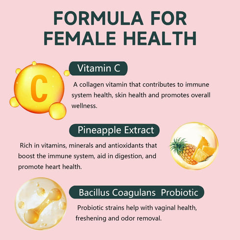 Gummies Gummies Gummy 60 Gummies 30 Premium Feminine Balance PH Balance Vaginal Health Probiotics Hawaiian Pineapple