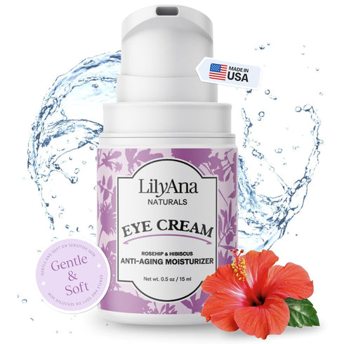 LilyAna Naturals Eye Cream for Dark Circles and Puffiness, Anti Aging Under Eye Cream, Reduce Fine Lines and Wrinkles