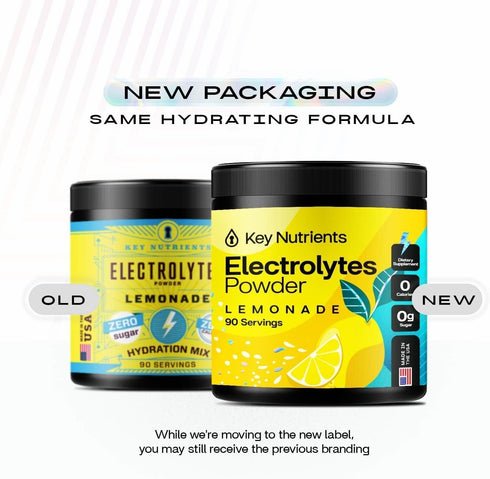 KEY NUTRIENTS No Sugar Multivitamin Electrolytes Powder, Refreshing Lemonade, 90 Servings, Made in USA