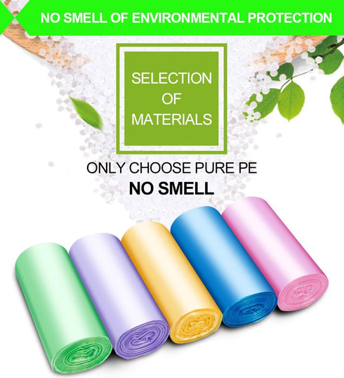 FORID Small Bathroom Trash Bags - 2.6 Gallon Colored Garbage Bags, 250 Counts, Unscented Waste Can Liners