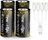Newsellpo Rechargeable Lithium D Batteries 4 Pack, 8000mWh 1.5V LR20 D Cell Battery