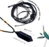 Runyangshi Black Obsidian Healing Crystal Pendants, Double Pointed Natural Crystal Quartz Necklace, Chakra Crystal Wand