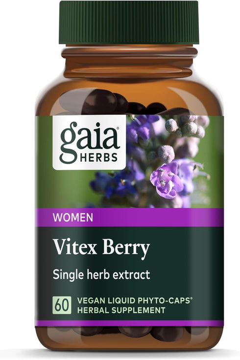 Gaia Herbs Vitex Berry Capsules - Supports Hormone Balance & Fertility for Women