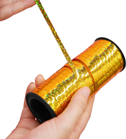 7 Pack Curling Ribbon - Crimped Metallic Balloon Ribbon for Gift Wrap, Christmas, Birthday, and Party Decoration