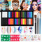 Janolia Face Painting Kit for Kids, Rainbow Split Cake Water Activated Face Paint, Ideal for Halloween and Carnival