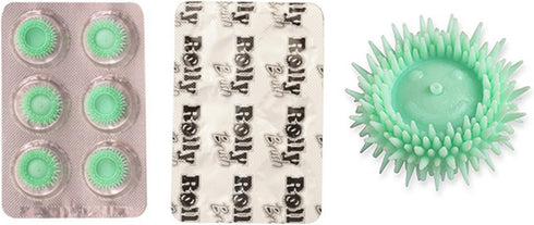 STRB 6pcs/pack Smallest toothbrush - Rolly Brush Mint Flavor Portable Disposable Mini carry Chewing type toothbrush