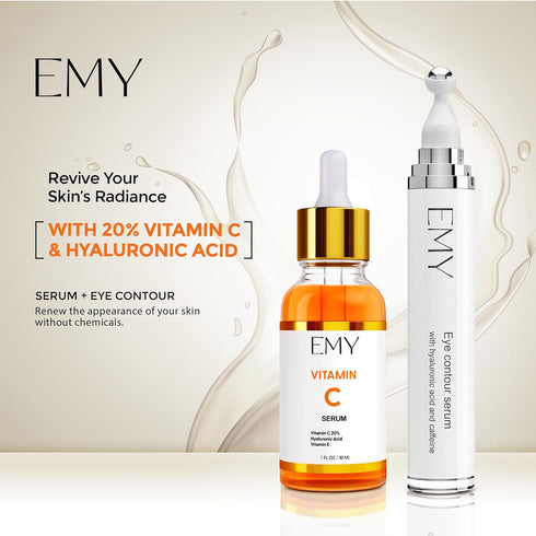 Vitamin C Serum with Hyaluronic Acid - Anti-aging Face Moisturizer, Nourishing Anti-wrinkle Care with Collagen,