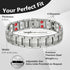 Feraco Magnetic Bracelets for Men, Titanium Steel with Double Rows of Effective 4 Elements Stones