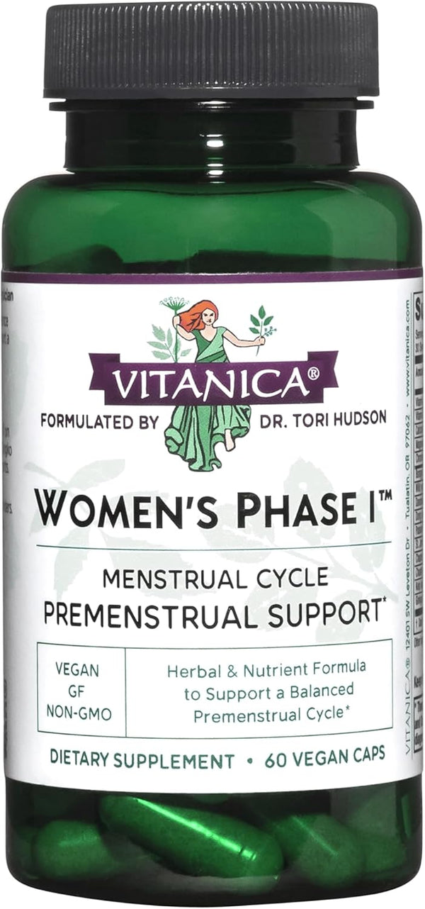 Vitanica Women's Phase I Premenstrual Support, Vegan, 60 Capsules