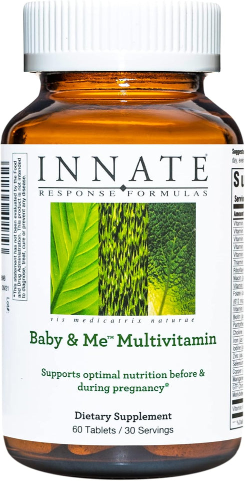 Innate Response Formulas Baby & Me Multivitamin - Prenatal and Postnatal Vitamin with Folate, 60 Tablets