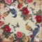 Decorative Disposable Napkins, Floral Pattern Birds Printing Decoupage Paper for Dinner Tableware (20 Count)