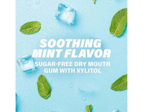 ACT Dry Mouth Moisturizing Gum, Sugar Free, Soothing Mint, 20 Count (Pack of 2)