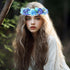 Vivivalue Women Floral Crown Rose Flower Headband, Hair Wreath Floral Headpiece Halo for Wedding Party