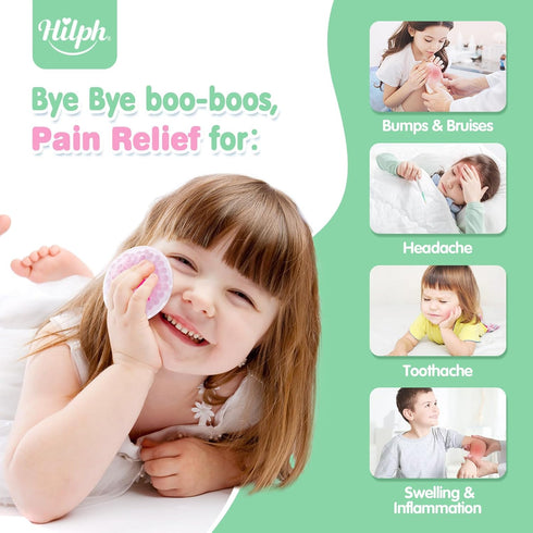 Hilph Small Ice Packs, Reusable Boo Boo Ice Packs for Kids, 6 Pack for Toddler Injuries & First Aid