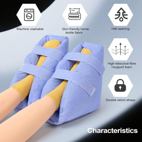 Heel Protector for Pressure Sores, Adjustable Heel Pad Bed Sore Relief Boot, Pressure Ulcer Cushion with Ankle & Feet