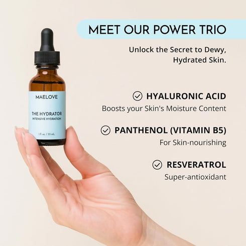 MAELOVE Hydrator Hyaluronic Acid Serum - Lightweight & Non Greasy Formula for Ultimate Hydration
