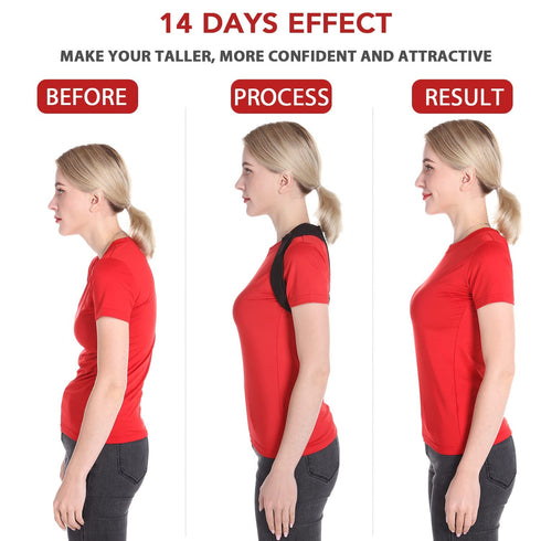 Schiara Posture Corrector Adjustable Back Brace for Men and Women, Comfortable Support for Back, Shoulder, Neck