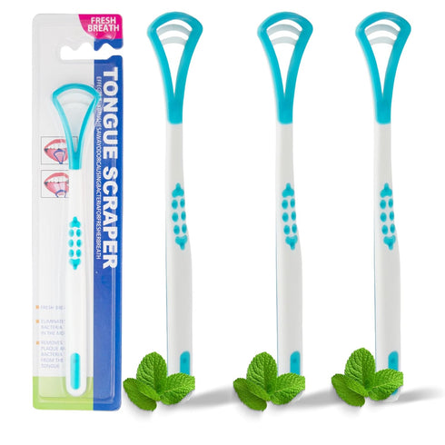 Tongue Scraper for Fresh Breath, Perfect for Adults and Kids, 3 Pack for Oral Hygiene and Bad Breath