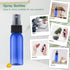 LISAPACK 1oz Small Plastic Blue Spray Bottle (12 Pack) - Empty Mini Fine Mist Travel Size Atomizer for Little Perfume,