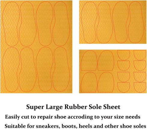 Shoe Sole Repair Rubber Soling Sheet - DIY Anti-Slip Shoe Repairing Bottom Materials