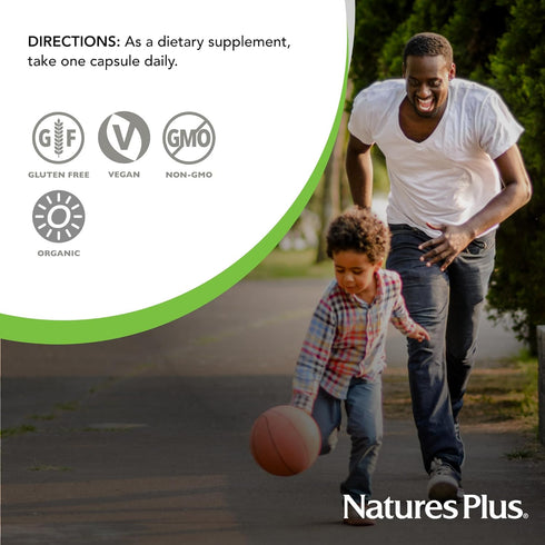 NaturesPlus Source of Life Garden Organic Family Iron 18 mg Cap - 30 Vegan Capsules
