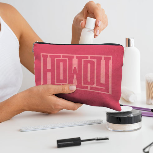 Howdy makeup bag,Pink Howdy, Western makeup bag,Cowgirl Gifts,Howdy cosmetic bag,Western cosmetic bag,Hot Pink Retro Western make up bag,Western gifts for Cowgirl