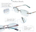 LifeArt Blue Light Blocking Glasses - Computer Reading Glasses with Rimless Frame Tinted Lens (+1.00 Magnification)
