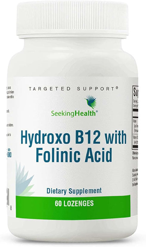 Seeking Health Hydroxo B12 with Folinic Acid - Vitamin B12 Complex for Heart Health Support, 60 Lozenges