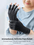 FREETOO Copper Arthritis Gloves for Carpal Tunnel Pain Relief, Fingerless Compression Gloves for Women/Men