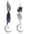 BOHO GARDEN Hanging Car Charm | 2-Pack Rose Quartz & Amethyst + Black Tourmaline & Blue Calcite